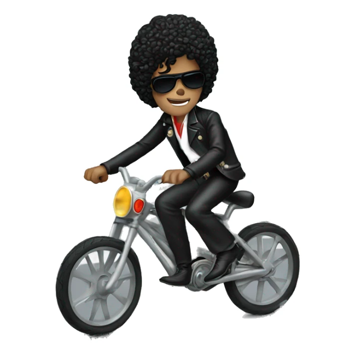 Michael Jackson riding a bike sticker