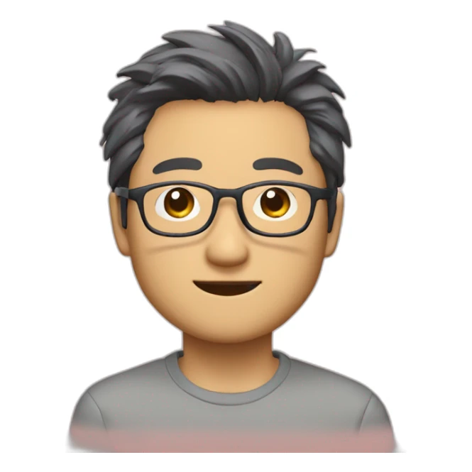 Keigo Takami with a pair of glasses sticker