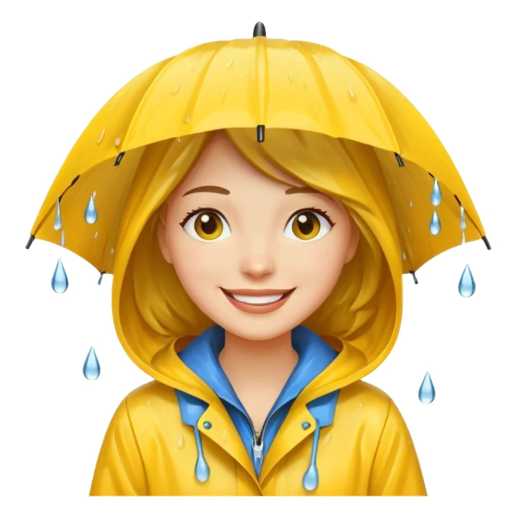 woman caught in the rain sticker