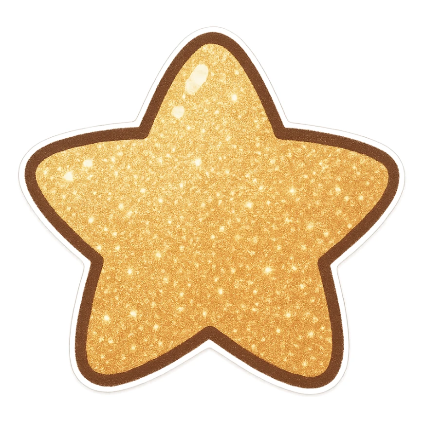 glitter object sticker