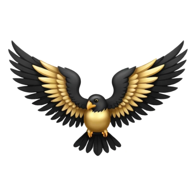 2 ailles noir un N au milieu sticker