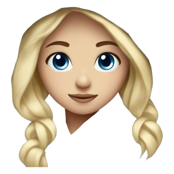 cozy blanket blonde blue eye girl sticker