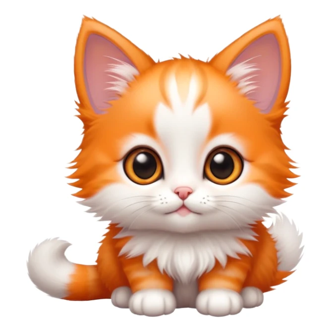 baby kitten with huge eyes and tiny paws sticker