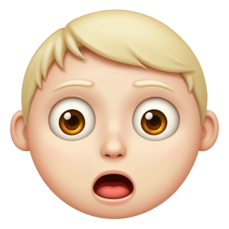 emoji showing a suprised disgusted face sticker