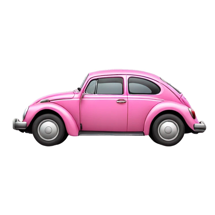 Pink Volkswagen Beetle car sticker