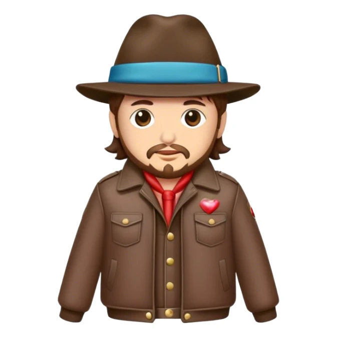 zucchero sugar fornaciari wearing a hat in a jacket sticker