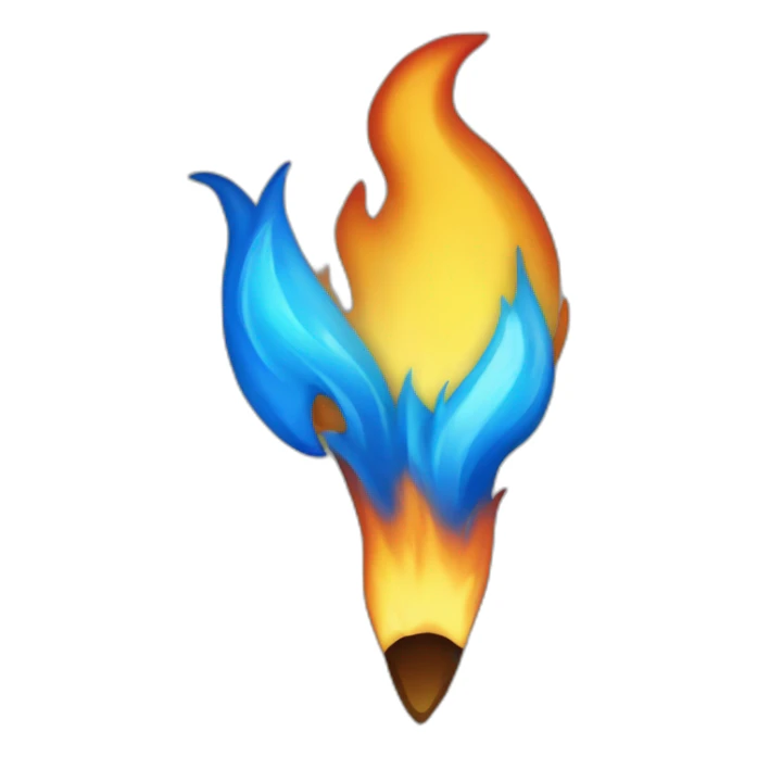 Flama de fuego color azul  sticker