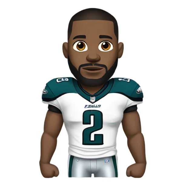 A sad Darius Slay in an Eagles jersey with his arm in a sling.  sticker
