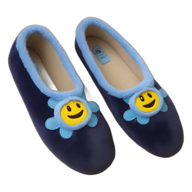 slippers ballerine isotoner avec semelle en cuir souple sticker