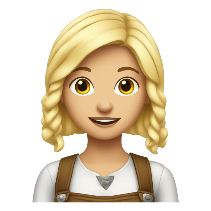 Cartoon blonde country girl sticker