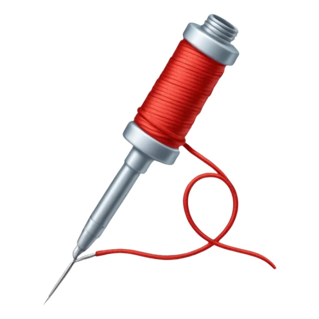 Un aguja y un pedazo de hilo sticker