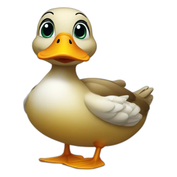 overconfident duck sticker