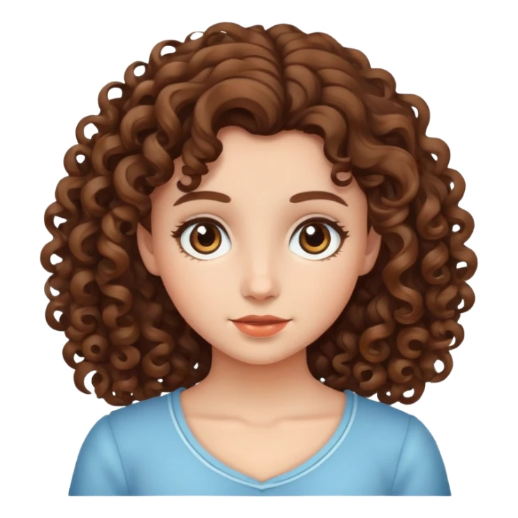 Girl with curly hair  sticker