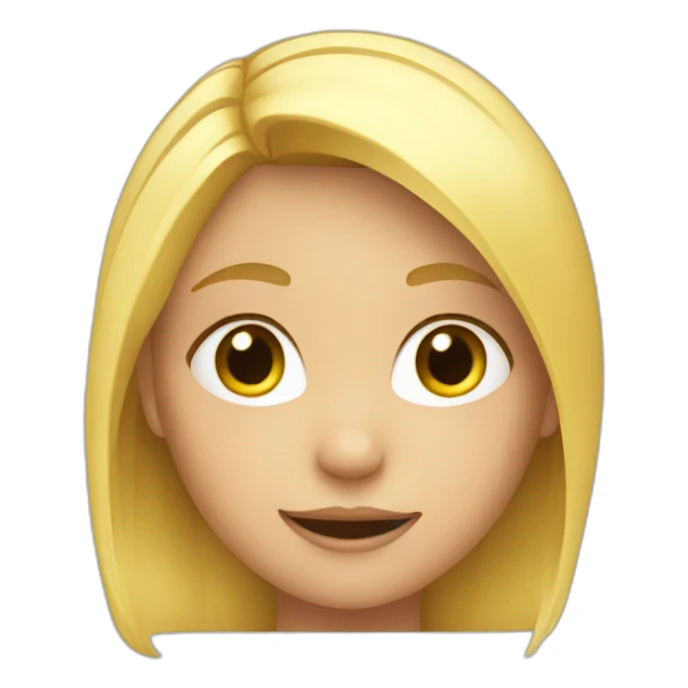 A blond girl child sticker