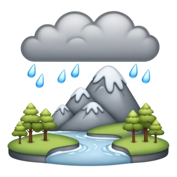 sleeting weather landskape sticker