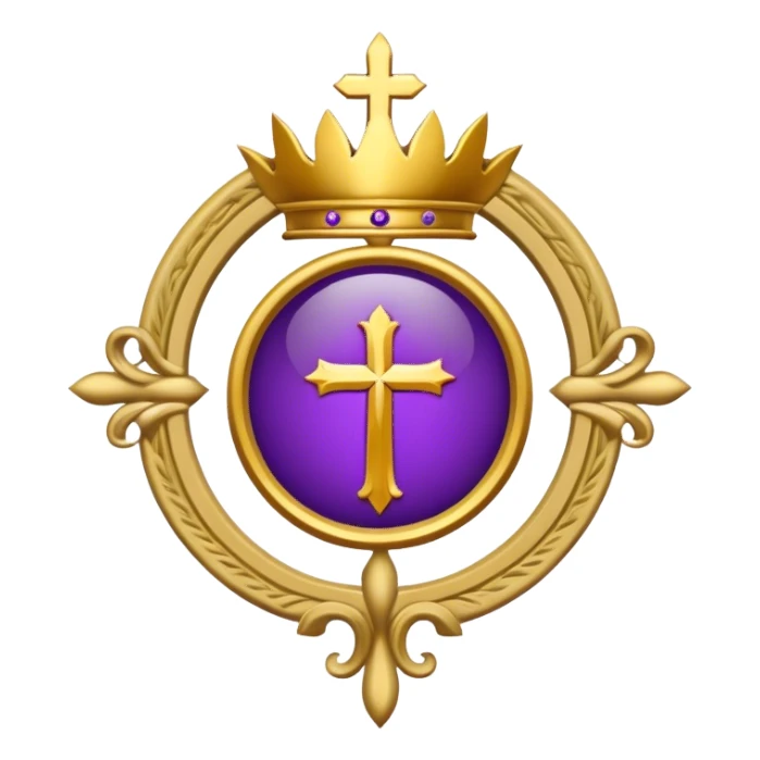ave maria's emblem with a touch of purple sticker
