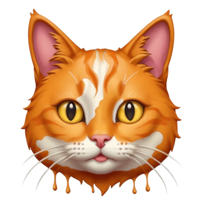 Chat roux avec tubes de peinture qui samuse sticker