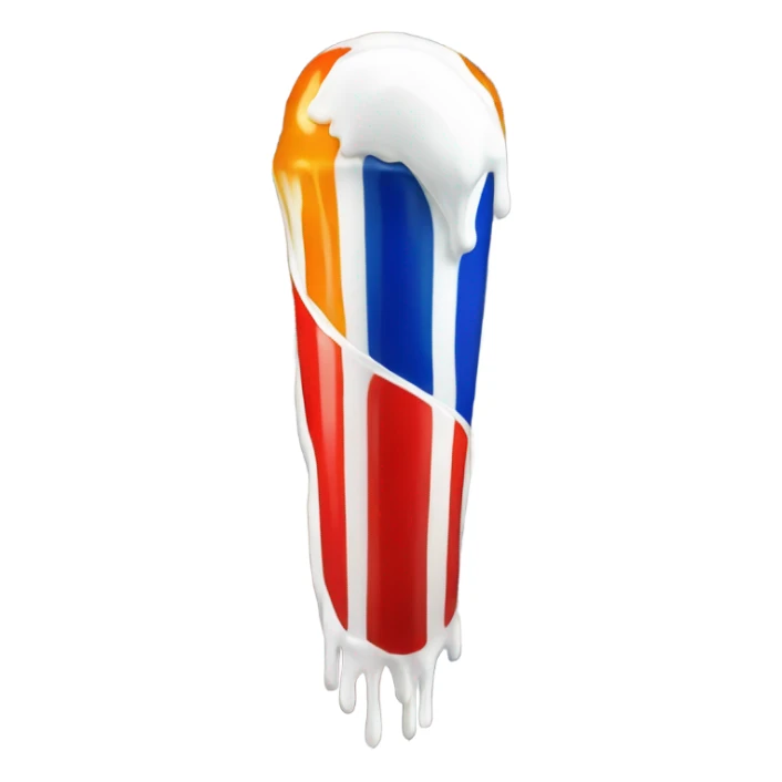 Barber pole with surgeon coat & dripping colors with fire sticker