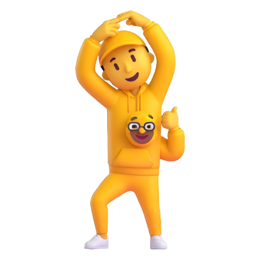 League of Legends champion dabbing 3D emoji style sticker