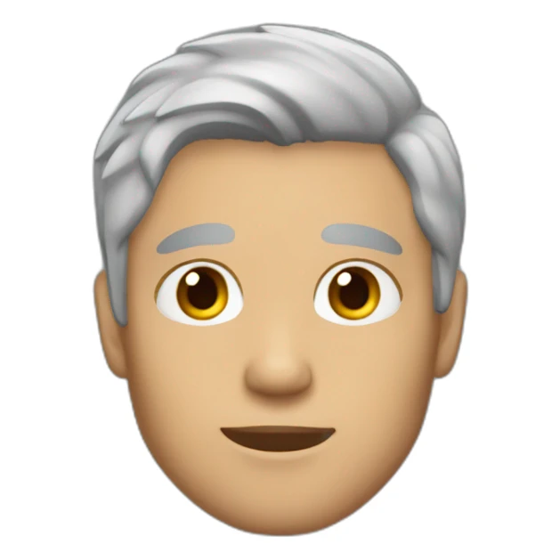 35 years old boy with grey hair tan light skin and brown eyes  sticker