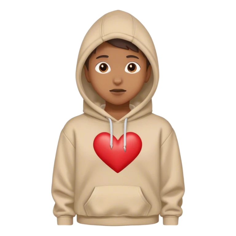 hoodie with comme des gargons heart on the chest sticker