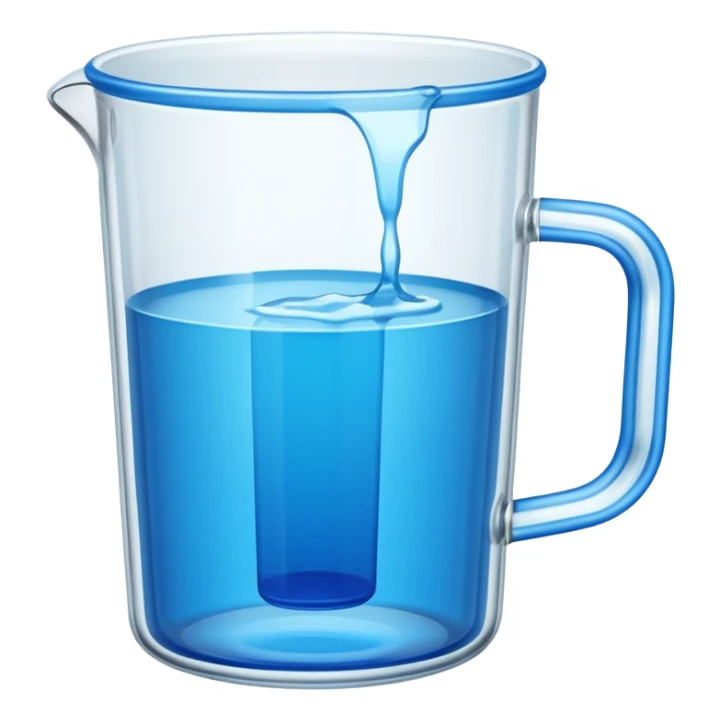 A large clear glass mug with a bright blue liquid inside. Mug had no curve to it, up and down with ridges. Similar to a beer mug. For a drink called a trashcan. Not a pitcher with a spout. Make the mug thicker and white/clear, not blue sticker