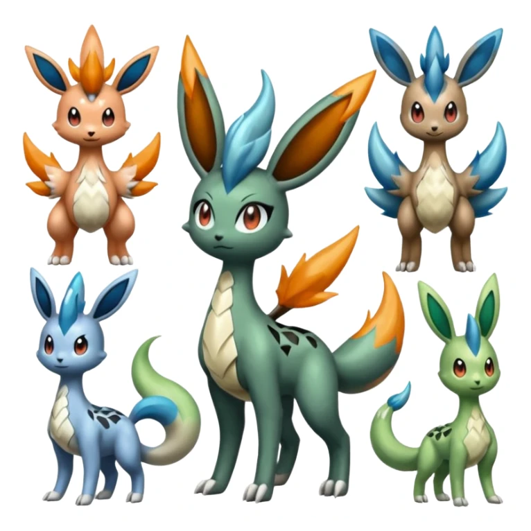 Meloetta-Zygarde-Flareon-Cresselia-Palkia-Dialga-Electrike-Manectric-Fakémon-fusion, full body sticker