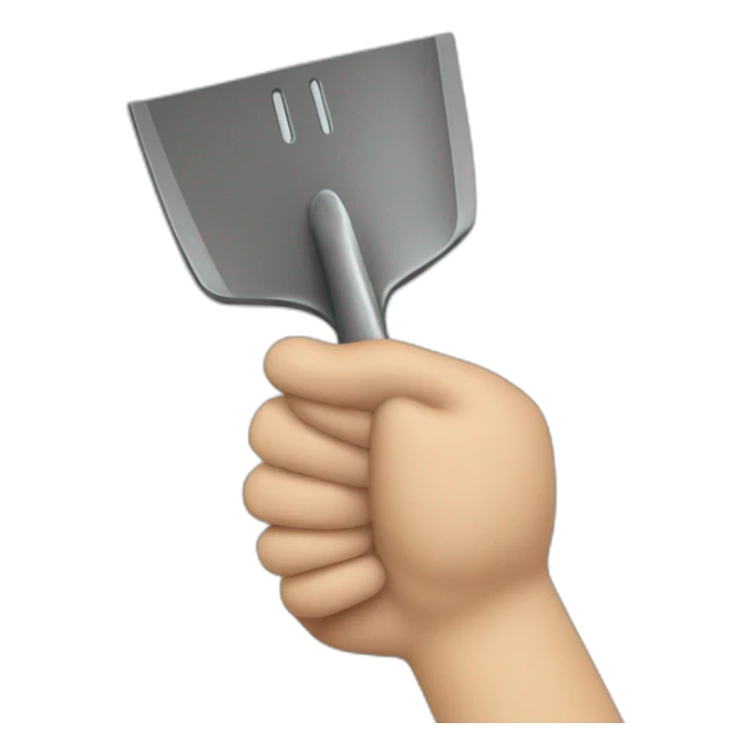 hand saying no to a shovel sticker