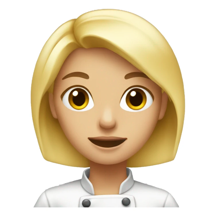 Girl cooking with blonde hair sticker