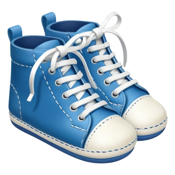 blue and white baby shoe sticker