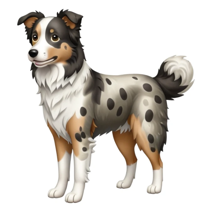 Merle Border Collie dog full body sticker