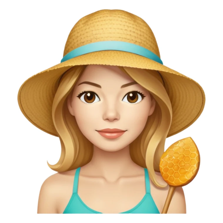 Michelle Monaghan with honey blonde hair on vacation at beach sticker