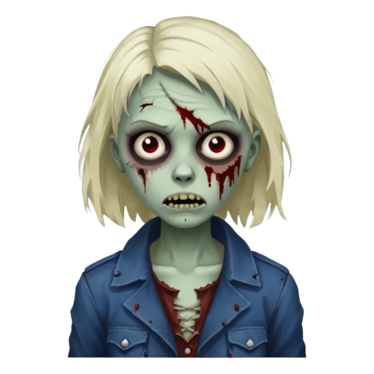 parisian zombie french girl sticker