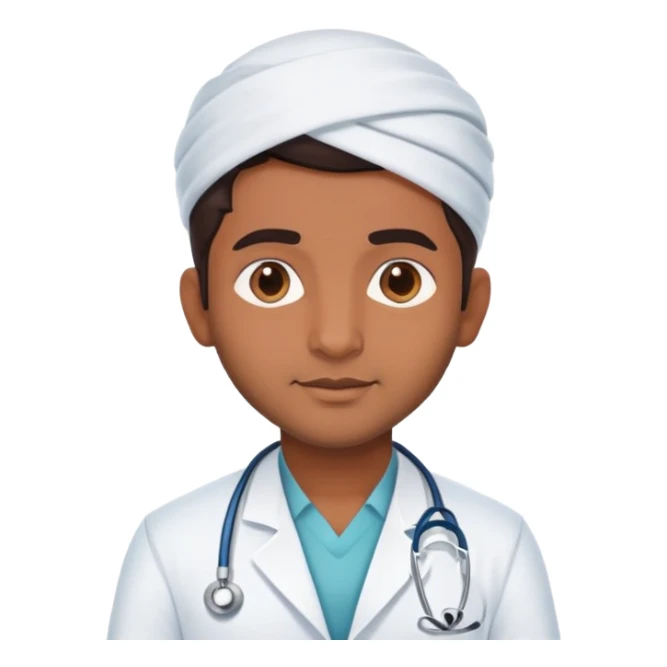 Cute Indian male doctor  sticker