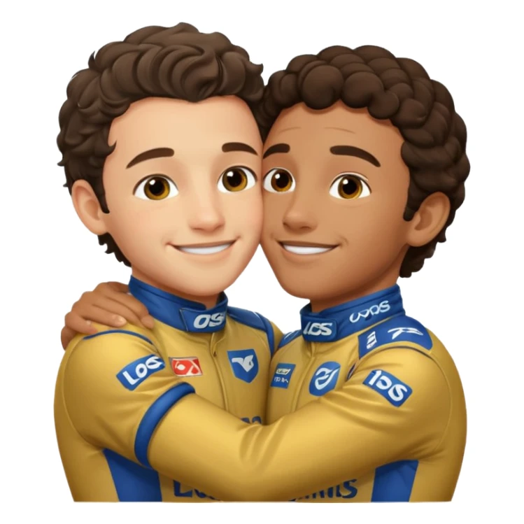 Lando Norris and Oscar piastri kissing sticker