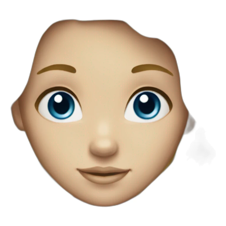 Mermaid with blonde hair and blue eyes sticker