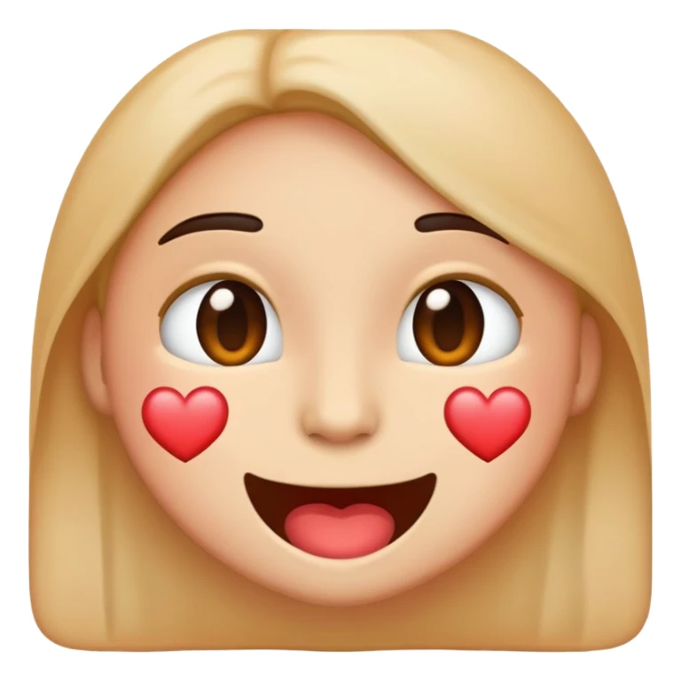 Un emoji gêner avec un coeur sticker