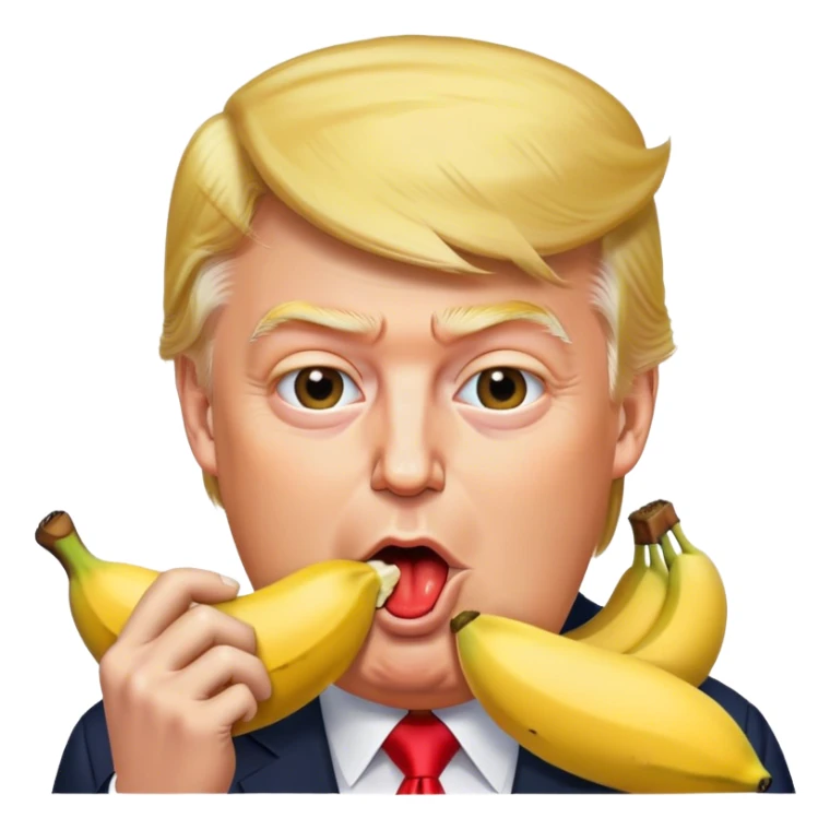 Trump eating banana  sticker