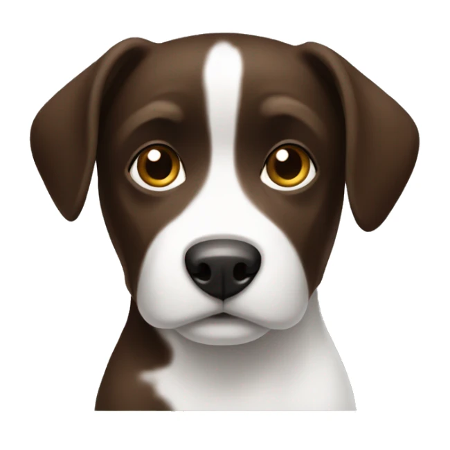 worsteh dog dark Brown and white sticker