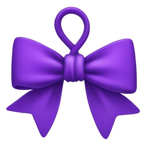 Purple bow sticker
