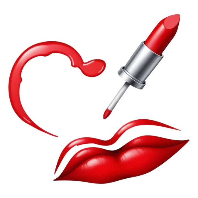 Lip stick kiss stain mark sticker