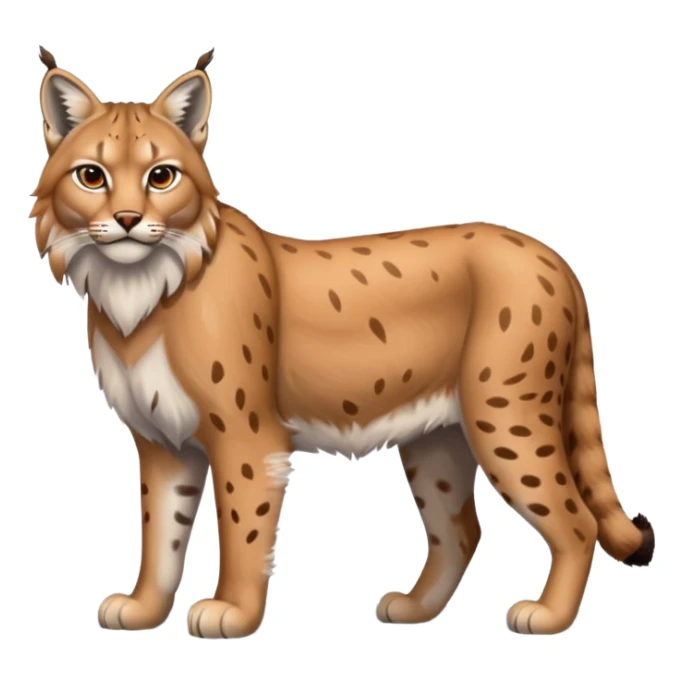 Eurasian Lynx in the snow beautiful aesthetic scenery (full body) sticker