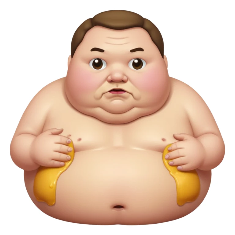 Super fat dude dying of super duper fat slobber knobs sticker