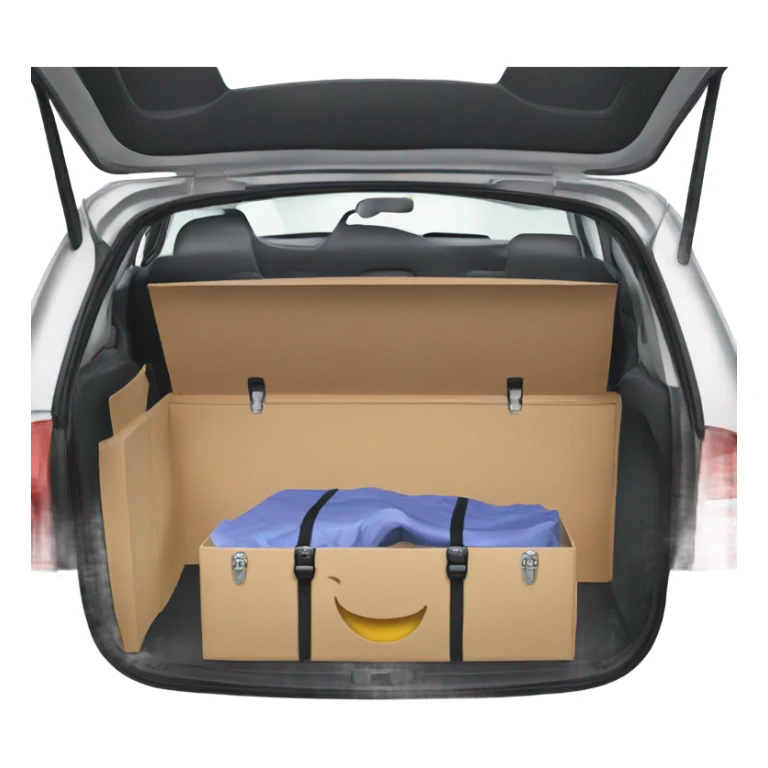 An open trunk of the car  sticker