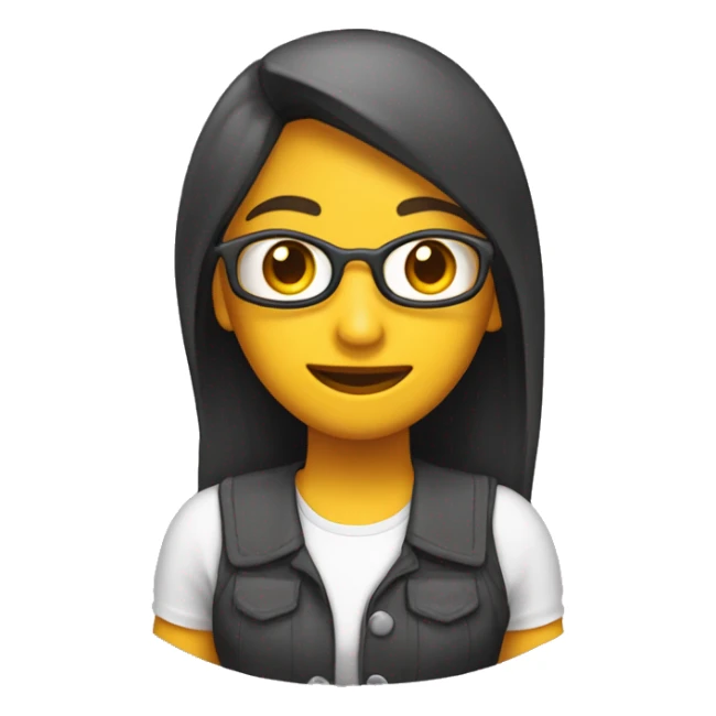 chica guapa de pefil con nariz respingad sticker