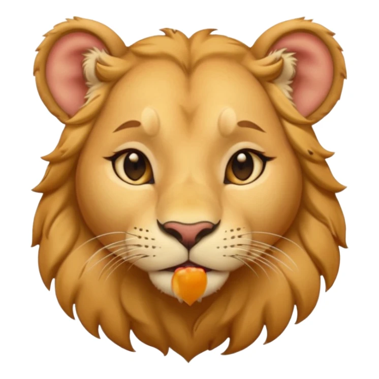 Happy cute kissing Lioness sticker