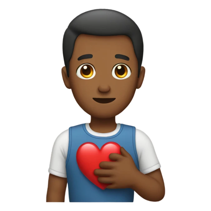 Father holds his heart in his arm sticker