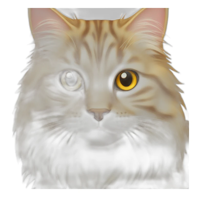 Siberian cat yellow orange sticker