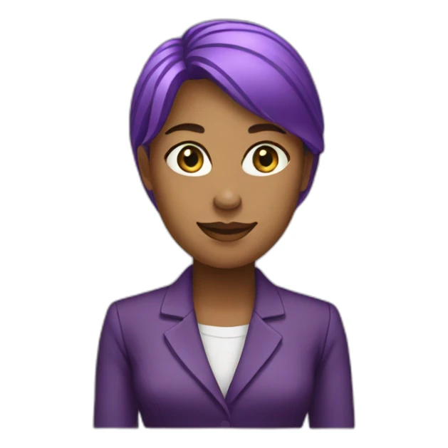 business woman purple icon sticker