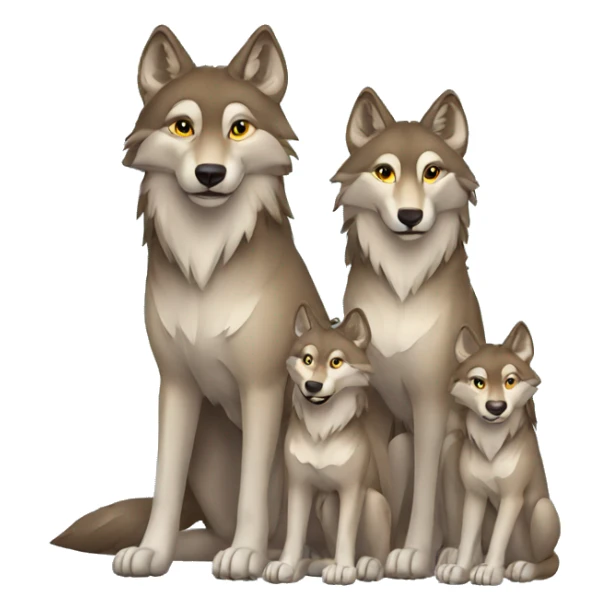 wolf family sticker